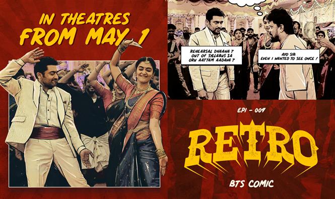 Retro BTS Comic Ep 9: Suriya, Pooja Hegde, & Kanimaa rehearsals