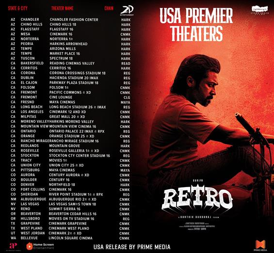 RETRO USA Theatre list - Tamil 