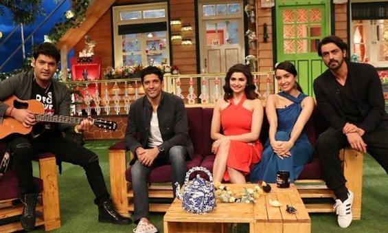 Rock On 2 team on the sets of The Kapil Sharma Show