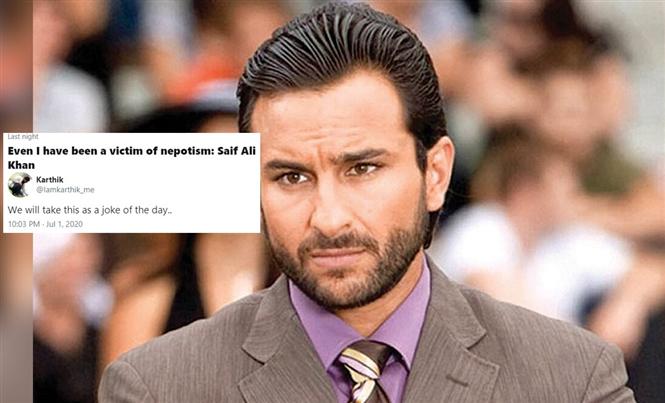 Saif Ali Khan says he was a victim of nepotism too! Internet agrees to disagree!