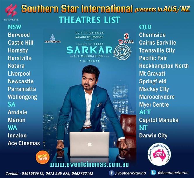 Sarkar Australia, New Zealand Theatre List