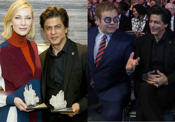 Shahrukh Khan says he's honoured to receive Crystal Award alongside Cate Blanchett, Elton John