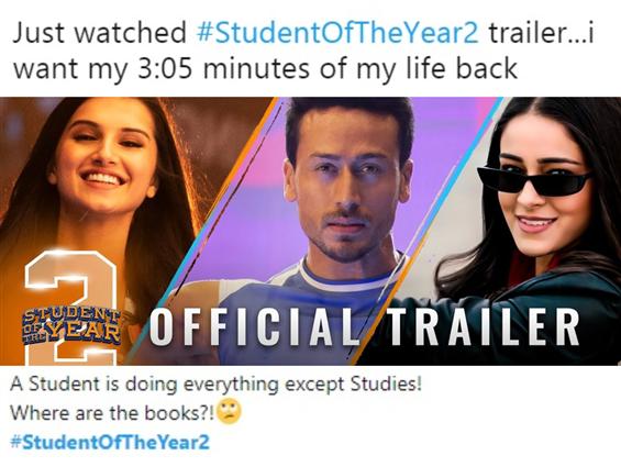 Student of the Year 2 Trailer leads to 'fed-up' reactions on the Internet!