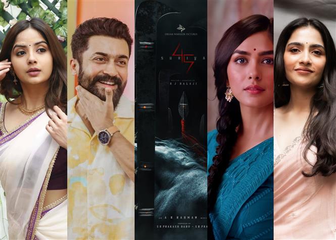 Suriya 45 a divine fantasy film titled Karuppu? Mrunal Thakur, Rukmini Vasanth, Kashmira Pardeshi & more