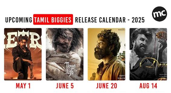 Tamil biggies release calendar: Retro, Thug Life, Coolie, Madharasi & More