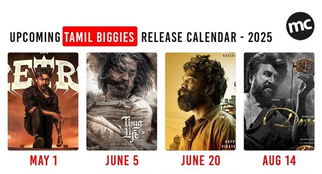 Tamil biggies release calendar: Retro, Thug Life, Coolie, Madharasi & More