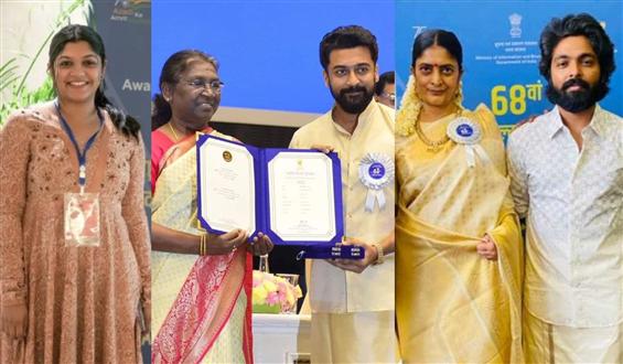 Team Soorarai Pottru receives National Film Award