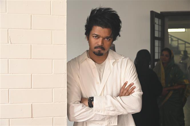 The Greatest of All Time Stills feat. dual Vijay as father Gandhi, de-aged son Jeevan