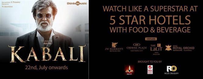 The Rajinikanth effect - Kabali to be screened across 5 star hotels 