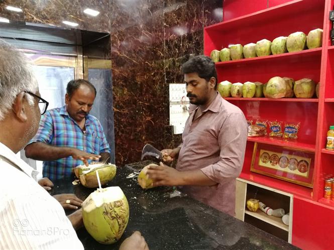 Theatre in Tirunelveli sells Tender Coconut inside premises!
