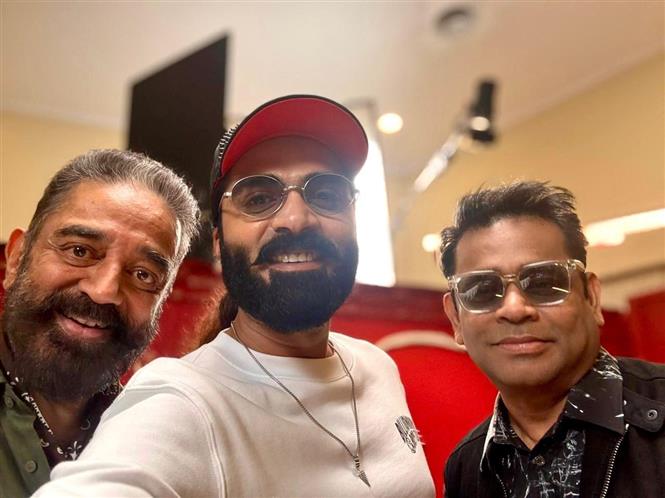Thug Life: Kamal Haasan, STR, AR Rahman drop epic selfie before audio launch!