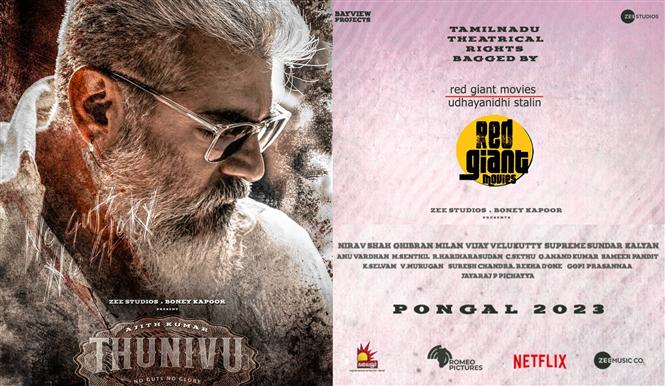 Thunivu bagged by Red Giant Movies! Pongal 2023 release confirmed