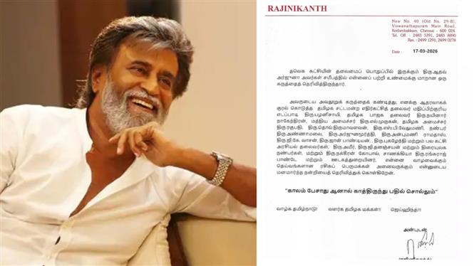 'Time does not speak, but delivers the answer': Rajinikanth on Aadhav Arjuna row