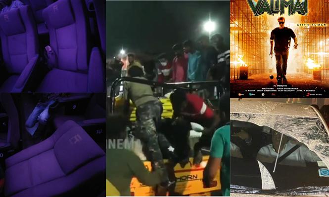 Valimai FDFS: Fans steal Milk, curd! Damage theater property!