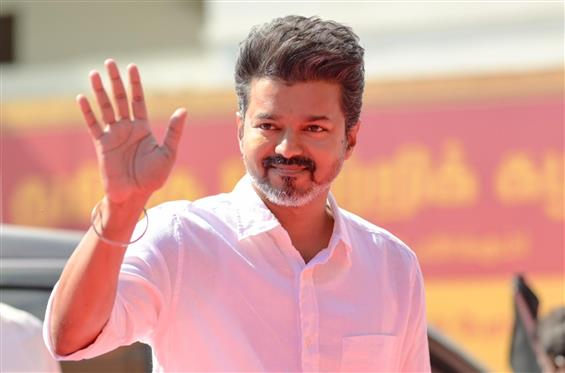 Vijay fans react to Tamilaga Vettri Kazhagam's fla...