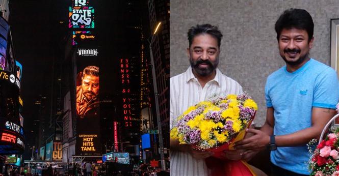 Vikram adorns Times Square! Makers celebrate film's roaring success!