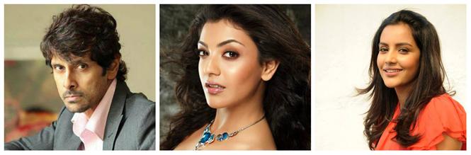 Vikram to team up with Kajal Agarwal and Priya Anand