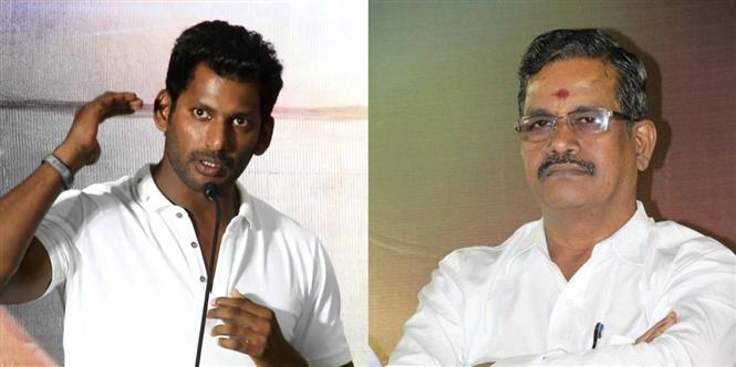 Vishal demands an answer from Kalaipuli S Thanu on piracy issue