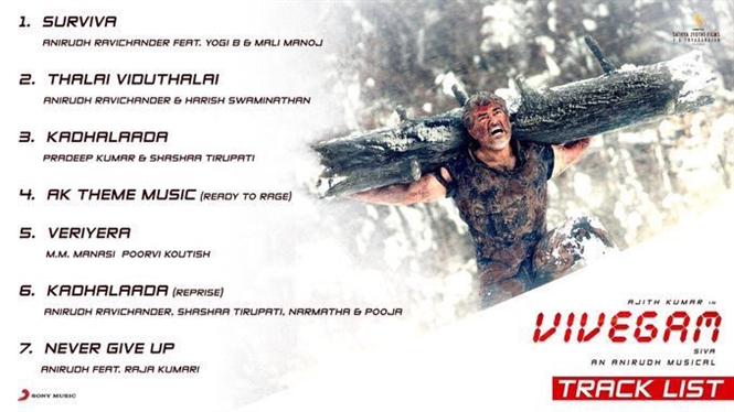 Vivegam Tracklist